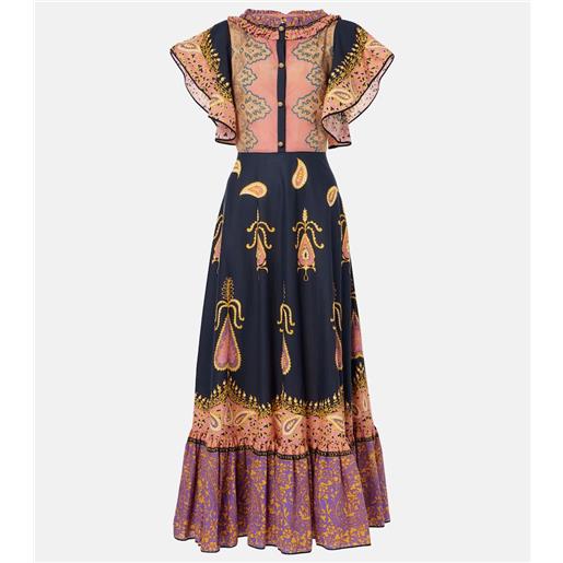 Valentino abito lungo in mussola di cotone