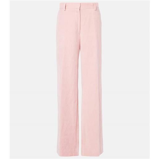 Dries Van Noten pantaloni a gamba larga in cotone e canapa