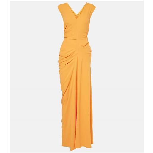 Dries Van Noten abito lungo con ruches