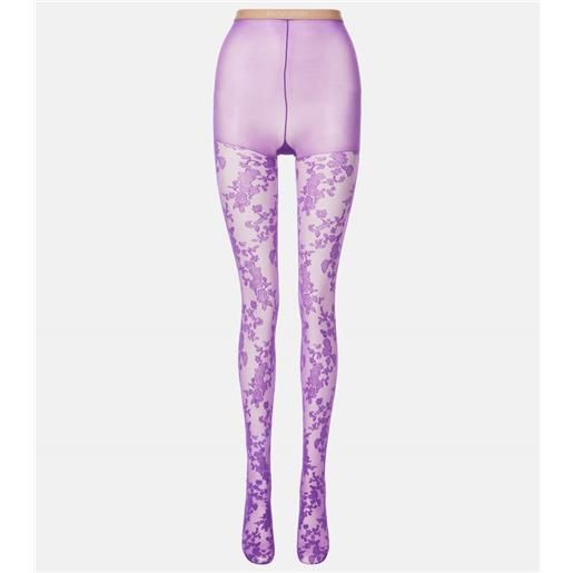 Valentino collant in pizzo floreale