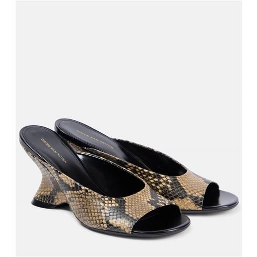 Dries Van Noten mules in pelle stampata