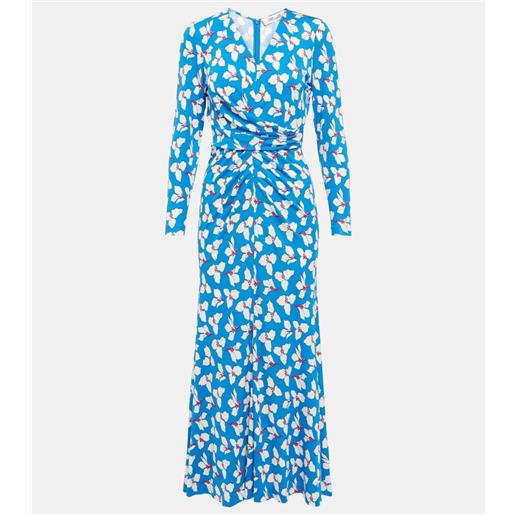 Diane von Furstenberg abito midi in jersey con stampa