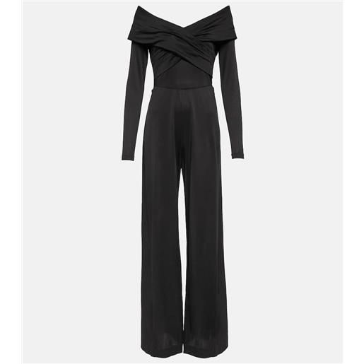 Diane von Furstenberg jumpsuit lucien con scollo bardot