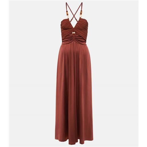 Diane von Furstenberg abito lungo caty con perline