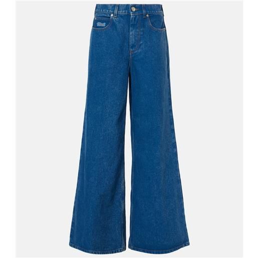 Marni jeans a gamba larga con logo