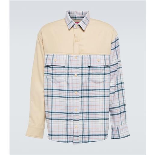 The Elder Statesman camicia in lana, seta e cashmere a quadri
