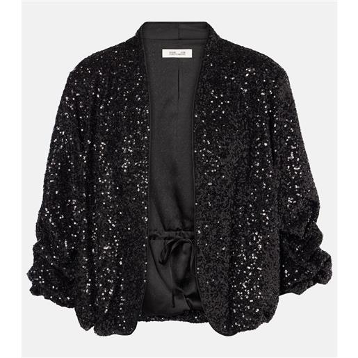 Diane von Furstenberg giacca laredo con paillettes