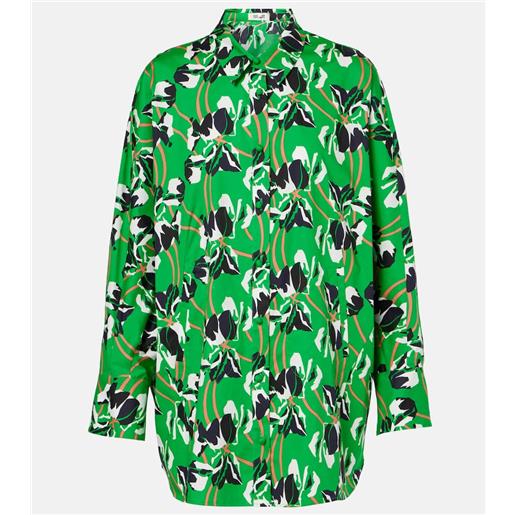 Diane von Furstenberg blusa caleb in cotone con stampa