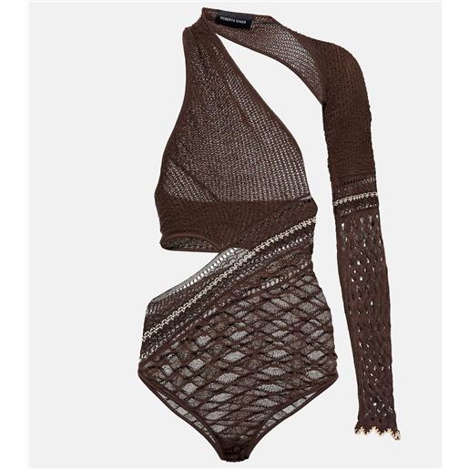 Roberta Einer body asimmetrico dina in maglia