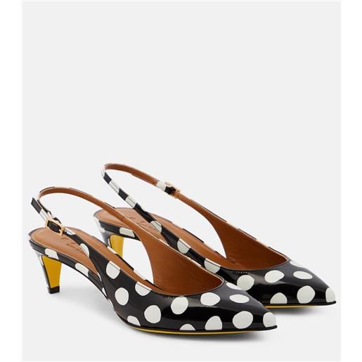 Marni pumps slingback in vernice a pois