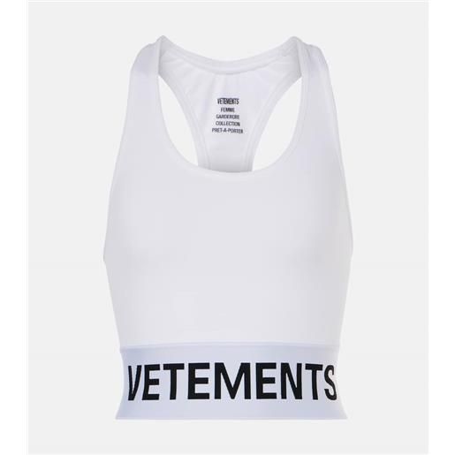 Vetements top sportivo con logo