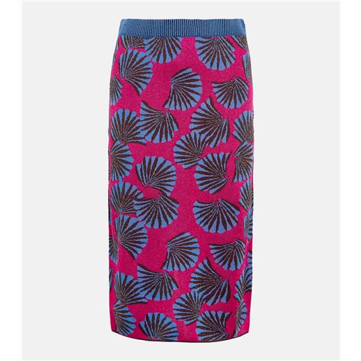Diane von Furstenberg gonna midi hazel in maglia jacquard