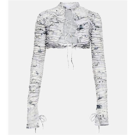 Roberta Einer cardigan cropped con stampa