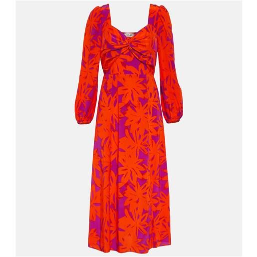 Diane von Furstenberg abiti midi evie con stampa