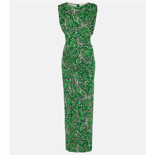 Diane von Furstenberg abito midi gertrude con stampa