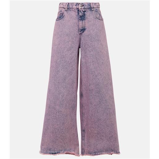 Marni jeans a vita alta e gamba larga