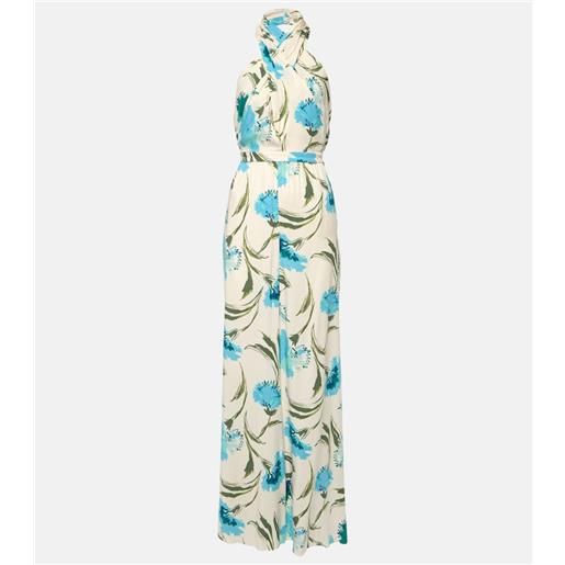 Diane von Furstenberg jumpsuit cort con scollo all'americana