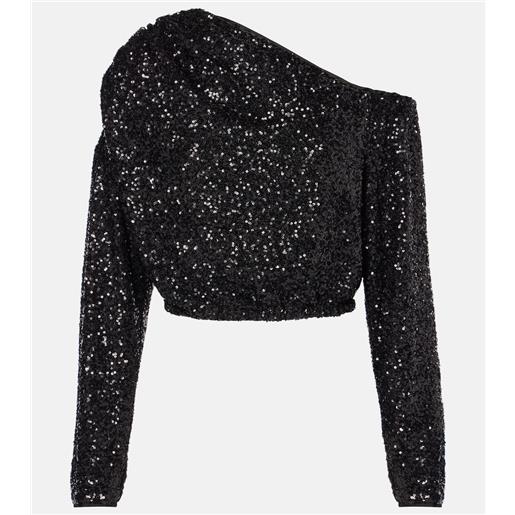 Diane von Furstenberg top asimmetrico belle con paillettes