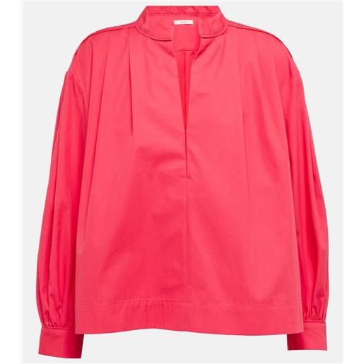 CO blusa in cotone con scollo a v