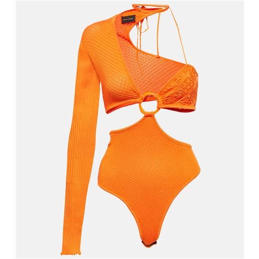 Roberta Einer body legato asimmetrico in misto cotone