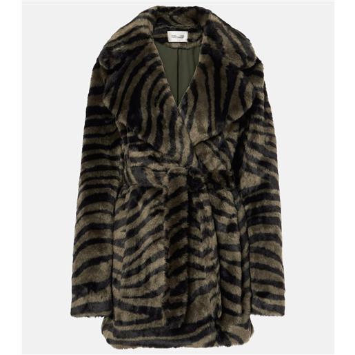 Diane von Furstenberg giacca tanesha in shearling sintetico