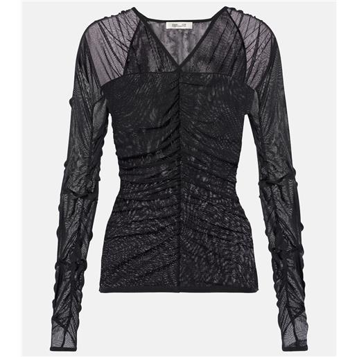 Diane von Furstenberg top eli in mesh