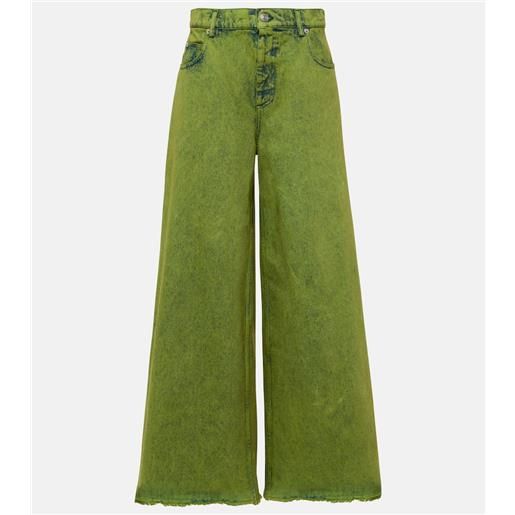 Marni jeans a gamba larga e vita alta