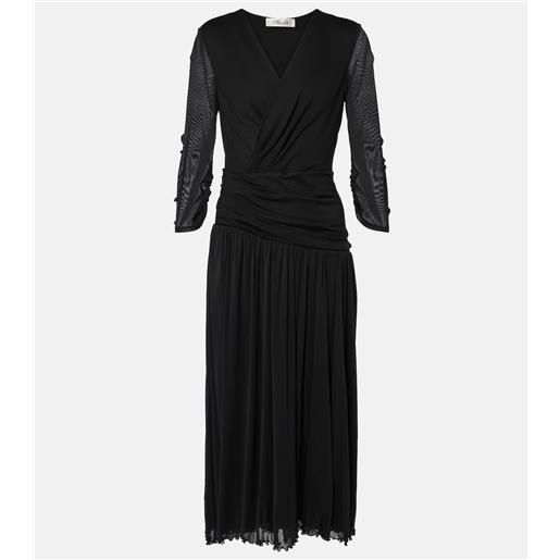 Diane von Furstenberg abito midi gaj in mesh