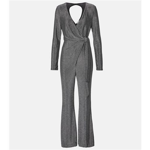 Diane von Furstenberg jumpsuit cosima two con lamé