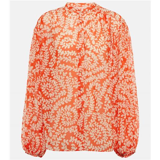 Diane von Furstenberg top bristol con stampa