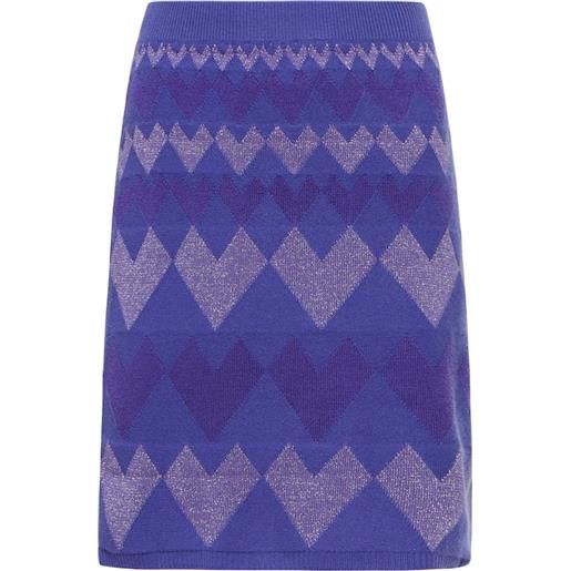 Diane von Furstenberg minigonna ariella in jacquard di misto lana