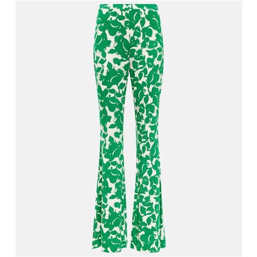 Diane von Furstenberg pantaloni flared brooklyn con stampa