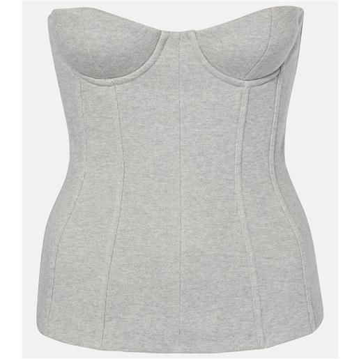 Vetements corsetto in jersey di cotone