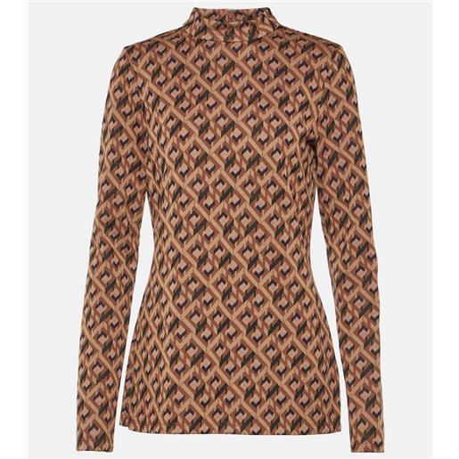 Diane von Furstenberg top birdie con stampa