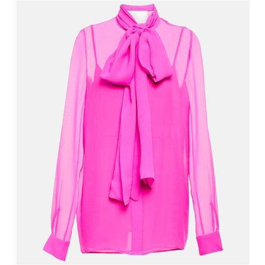 Costarellos blusa quinn in chiffon di seta