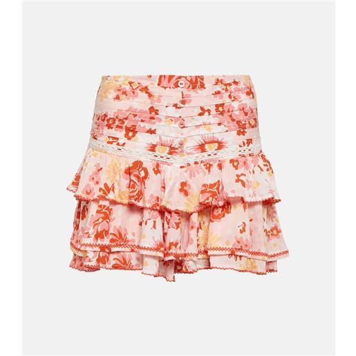 Poupette St Barth minigonna alizee con stampa