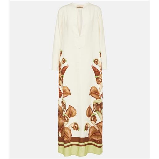 Adriana Degreas abito lungo arisaema con stampa