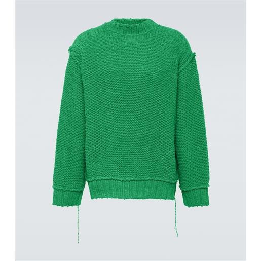 Sacai pullover distressed in cotone