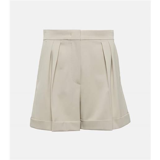 Max Mara shorts bormida in gabardine di lana