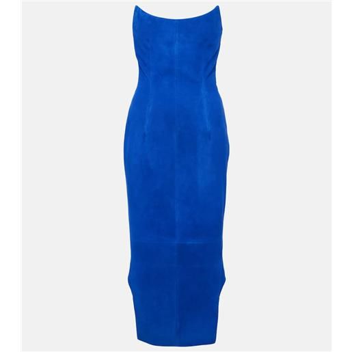 Givenchy abito bustier asimmetrico in suede