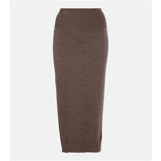 Max Mara gonna midi melk in lana vergine