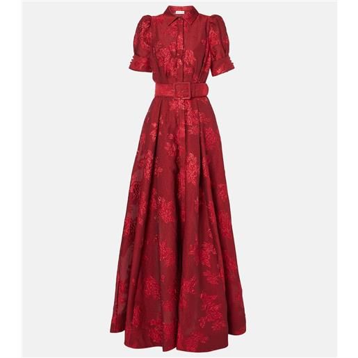 Rebecca Vallance abito lungo henrietta in broccato