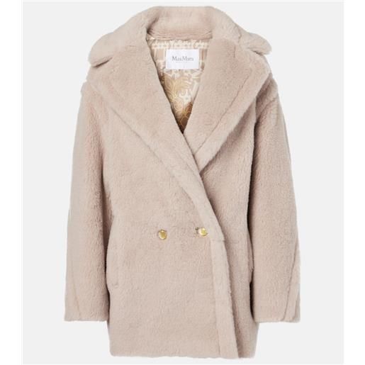 Max Mara cappotto cuba in teddy di seta e alpaca
