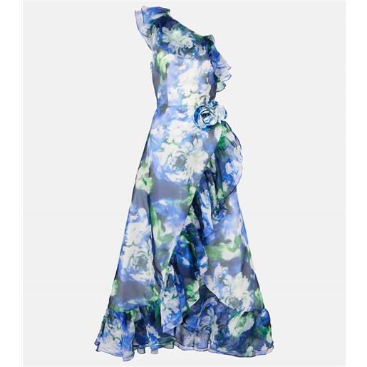 Costarellos abito lungo carmea in organza di seta