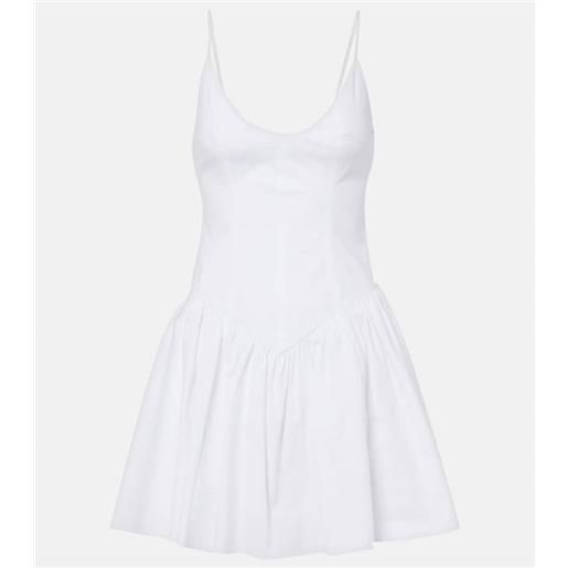 Staud abito corto phare in popeline di cotone