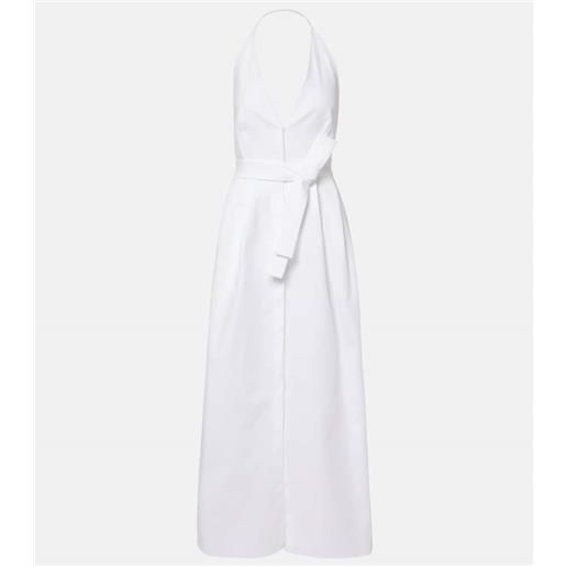 Max Mara abito lungo in gabardine di misto cotone
