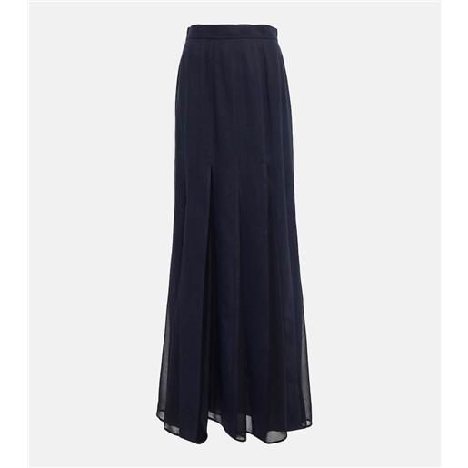 Max Mara gonna lunga nicia in misto lino e seta