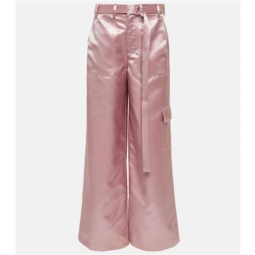 Staud pantaloni a gamba larga shay in raso