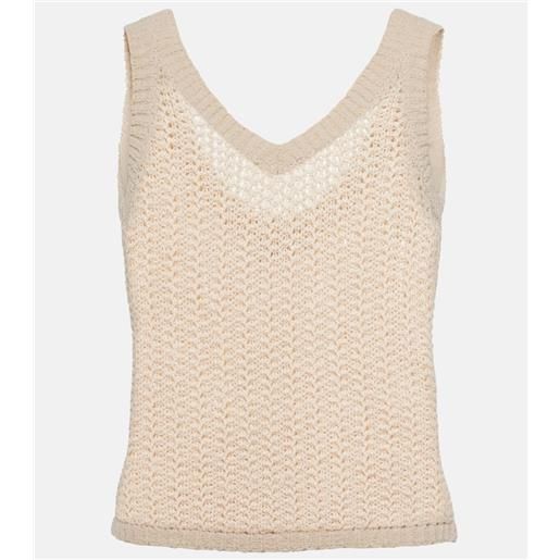Max Mara tank top arrigo in maglia di misto cotone