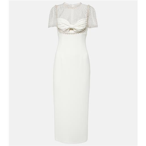 Self-Portrait bridal - abito midi in crãªpe